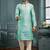 Men's poly jacquard sky blue kurta pajama