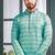 Men's poly jacquard sky blue kurta pajama