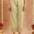Green embroidered cotton kurta set