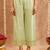Green embroidered cotton kurta set