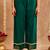 Dark green embroidered cotton kurta set