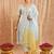 Light blue embroidered cotton kurta set