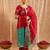Maroon embroidered cotton kurta set