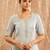 Light blue embroidered cotton kurta set