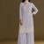 new georgette grey palazzo suit with hand work finish
