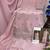 new georgette baby pink palazzo suit with hand work finish