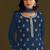 new georgette blue palazzo suit with hand work finish