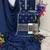 new georgette blue palazzo suit with hand work finish