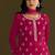 new georgette pink palazzo suit with hand work finish