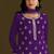 new georgette purple palazzo suit with hand work finish