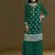 new georgette green palazzo suit with hand work finish