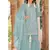 summer wear sky blue organza embroidered palazzo suit for women
