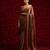Peach color hand work fendy silk two tone fancy saree with blouse piece