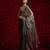 Grey color hand work fendy silk two tone fancy saree with blouse piece