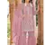 summer wear pink organza embroidered palazzo suit for women
