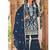 summer wear blue organza embroidered palazzo suit for women