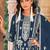 summer wear blue organza embroidered palazzo suit for women
