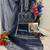 summer wear blue organza embroidered palazzo suit for women