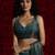 Blue color hand work two tone fendy silk stylish saree with blouse