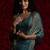 Blue color hand work two tone fendy silk stylish saree with blouse