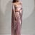 Levender color hand work satin georgette with foil hand work saree with blouse