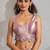 Levender color hand work satin georgette with foil hand work saree with blouse