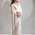 White color hand work satin georgette with foil hand work saree with blouse