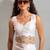White color hand work satin georgette with foil hand work saree with blouse