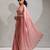 Pink color hand work satin georgette with foil hand work saree with blouse
