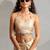 Beige color hand work satin georgette with foil hand work saree with blouse