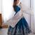  Blue Elegant Embroidered Sequence Designer Anarkali Three Piece Set 
