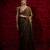 Gold color hand work two tone fendy silk wedding saree with running gold digital print blouse