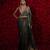 Grey color hand work two tone fendy silk wedding saree with running gold digital print blouse