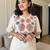 Aaysa Women Floral Embroidered Regular Thread Work Pure Cotton Kurta Set