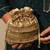 Gold silk embroidered potli bag