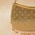 Gold silk embroidered clutch