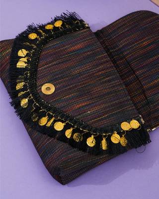 multicolor boho-style jacquard thread embroidered clutch 3