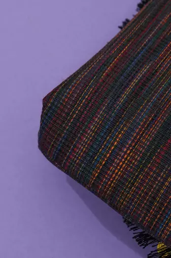 multicolor boho-style jacquard thread embroidered clutch