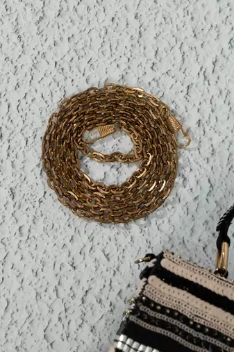 black striped sequin embroidered box clutch