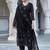 Black fox blooming georgette heavy thread embroidered work kurta pant set