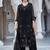 Black fox blooming georgette heavy thread embroidered work kurta pant set