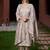 Grey vichitra silk thread embroidered with sequins work kurta pant set