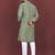 Designer embroidery flower work soft cotton kurta pyjama for men's