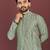 Designer embroidery flower work soft cotton kurta pyjama for men's