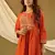 Rust Orange Embroidered Cotton Co-Ord Set