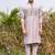 lavender organza kurta pajama with floral embroidery