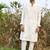 white embroidered chanderi kurta pajama set