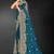 Blue color zari embroidery work fendy silk designer saree with blouse