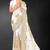White color zari embroidery work fendy silk designer saree with blouse