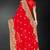 Red color zari embroidery work fendy silk designer saree with blouse